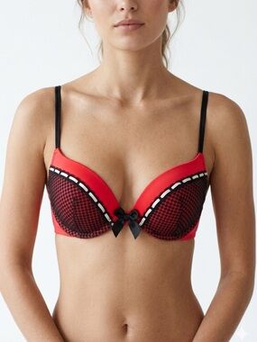 Victoria’s Secret Very Sexy Pink & Black Push-Up Bra – Size 34B | Lace Accent |